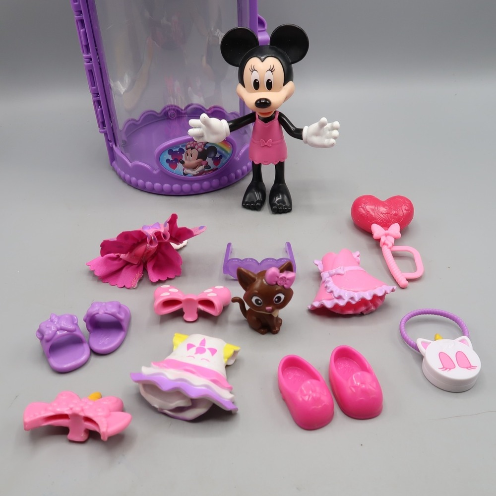 Disney Minnie Mouse Boutique Dress‎ Up Doll Snap n' Style with Case